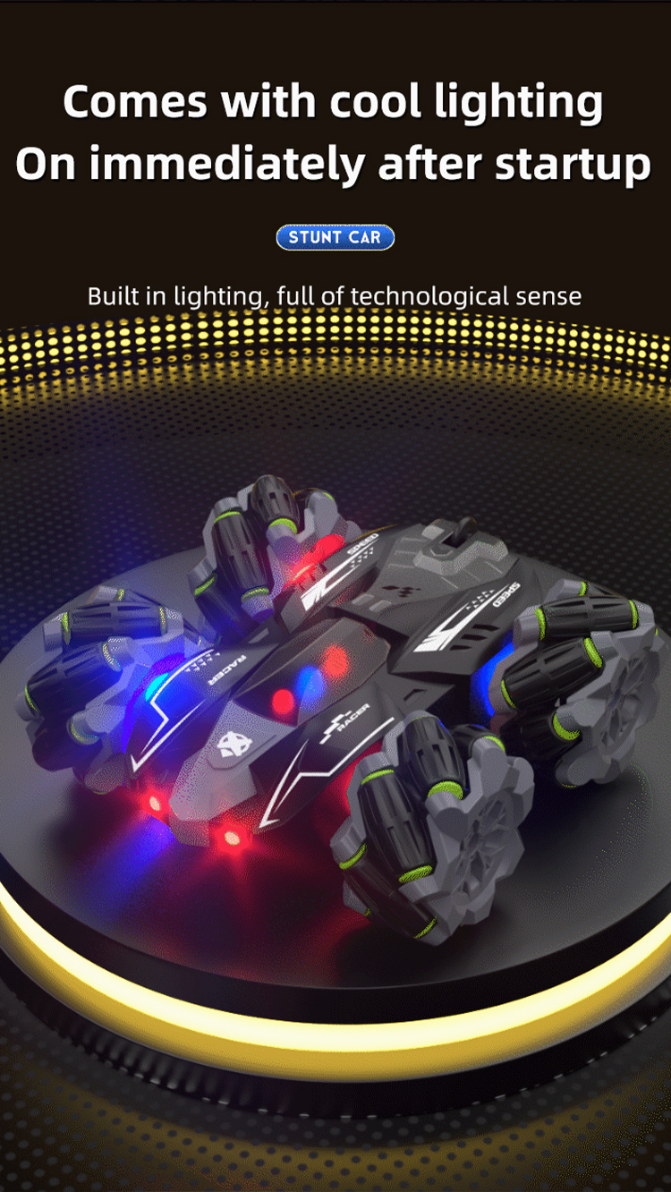 Stunt Two-Sided RC Car Gesture Sensing Drift Light Music Tumbling Toy (9)