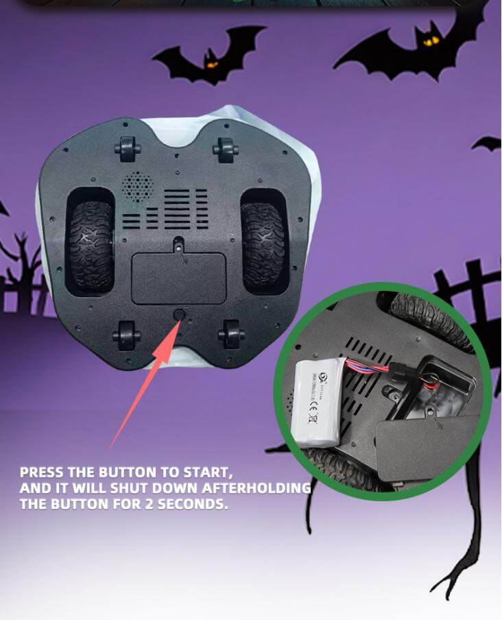 2.4GHz Remote Control Inflatable Pumpkin Racer – 360° Spinning Halloween RC Toy