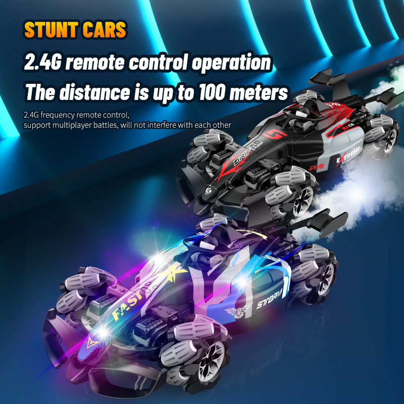 Dual 2.4G Remote Control Spray Light Stunt Drift Racing Car (2).jpg