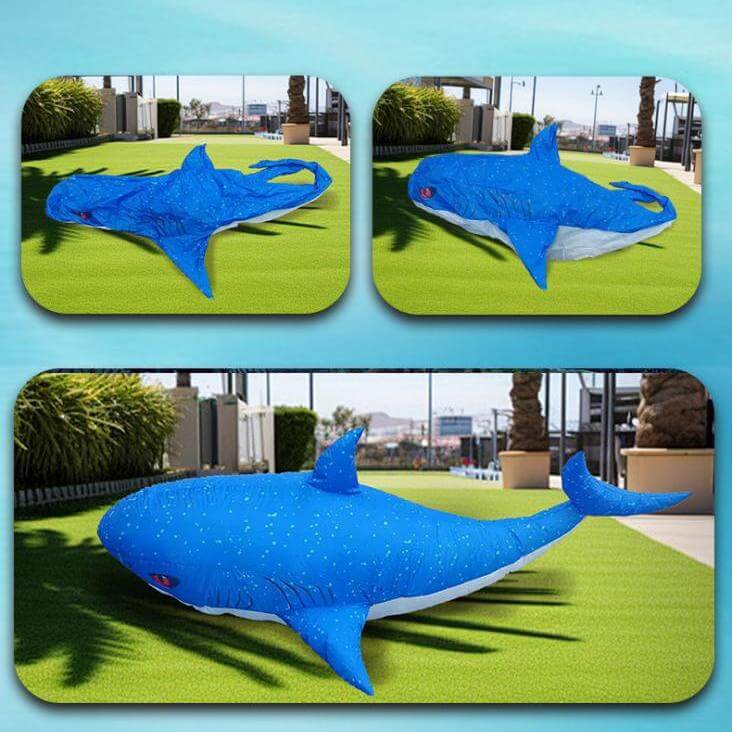 2.4GHz Remote Control Inflatable Shark – 360° Spinning RC Toy with Flexible Control
