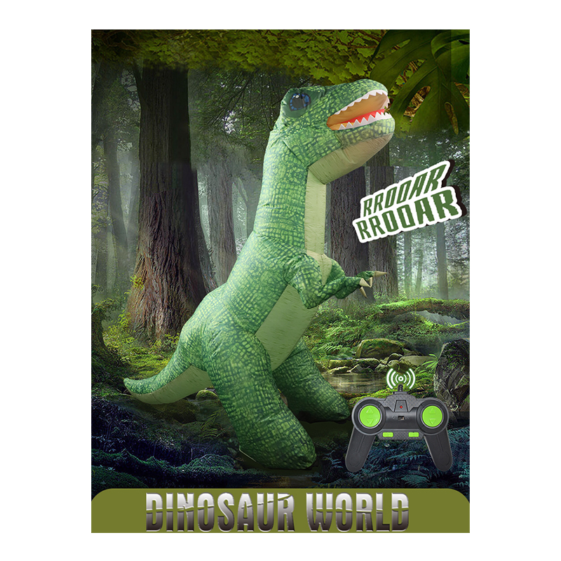 59.06-Inch Realistic RC Inflatable T-Rex Dinosaur Toy with Walking Function