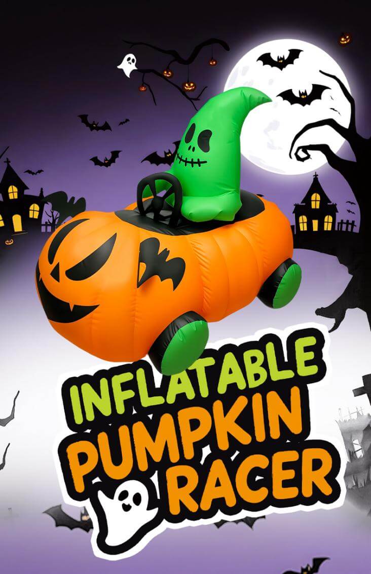 Spooky Fun with the Inflatable Pumpkin Racer