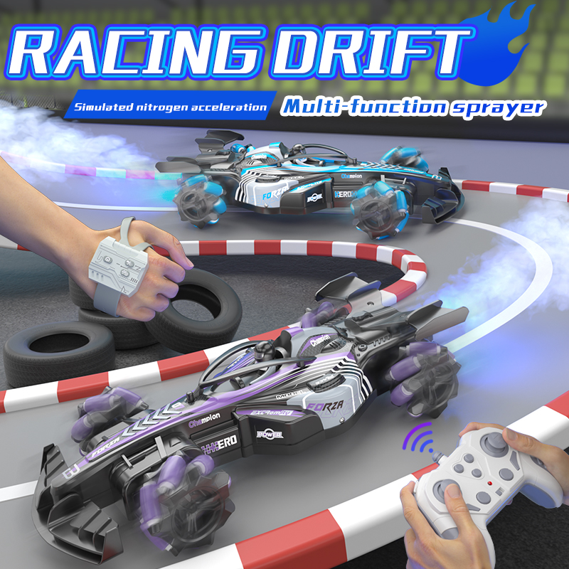 Competitive Drift F1 RC Car 4WD High-Speed Racing with LED Lights and Simulated Gas Spray (1)