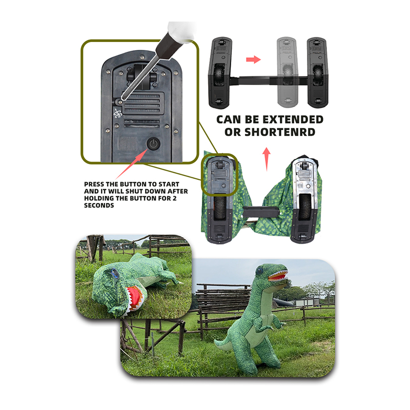 59.06-Inch Realistic RC Inflatable T-Rex Dinosaur Toy with Walking Function