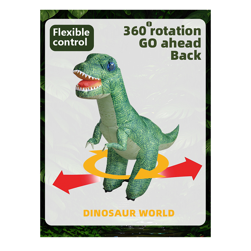 59.06-Inch Realistic RC Inflatable T-Rex Dinosaur Toy with Walking Function