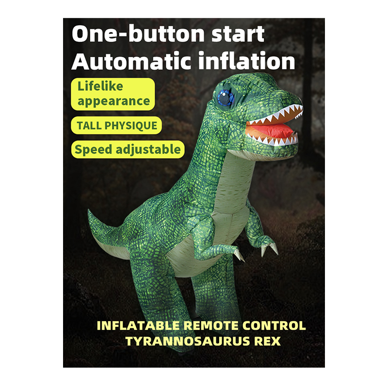 59.06-Inch Realistic RC Inflatable T-Rex Dinosaur Toy with Walking Function